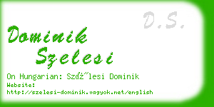 dominik szelesi business card